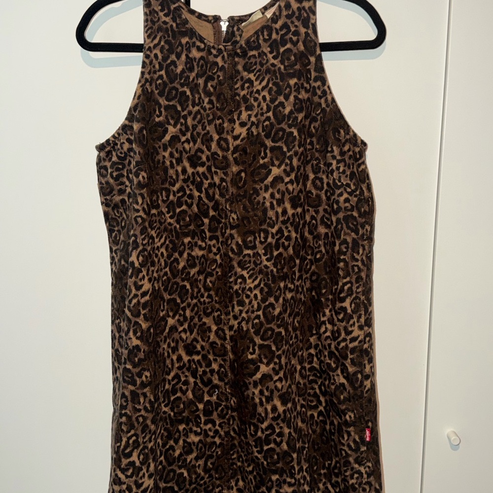 Levi's Leopard Print Sleeveless Dress - Brown & Black